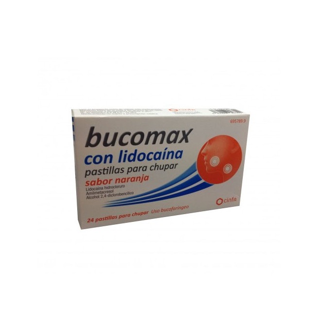 Bucomax Lidocaina 24 Pastillas Para Chupar Naran