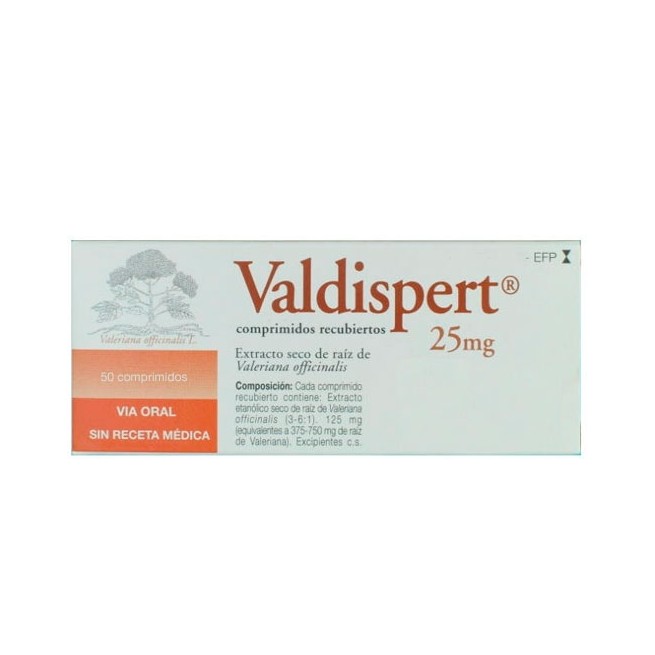 Valdispert 125 Mg 50 Comprimidos Recubiertos