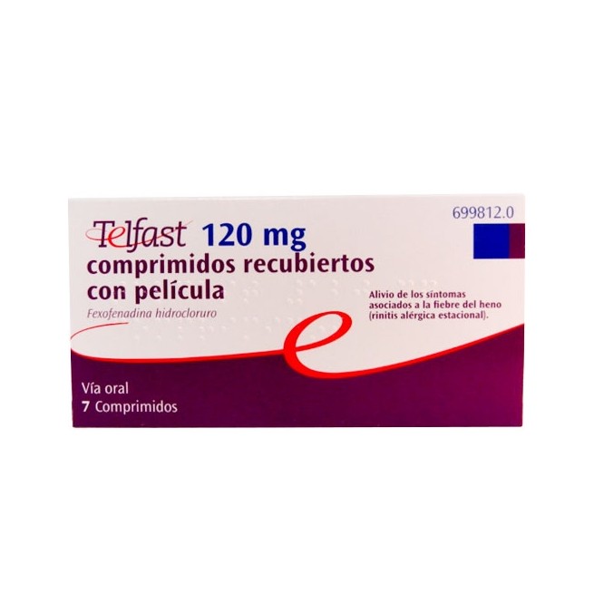 TELFAST 120 MG 7 COMPRIMIDOS RECUBIERTOS