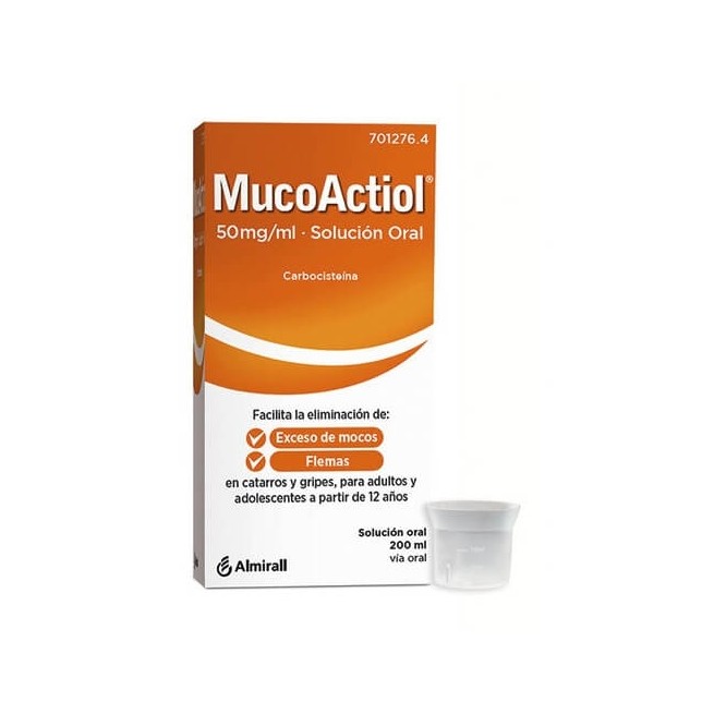 Mucoactiol 50 Mg/Ml Solución Oral , 1 Frasco de 200 ml