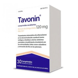 TAVONIN 120 MG 30 COMPRIMIDOS RECUBIERTOS