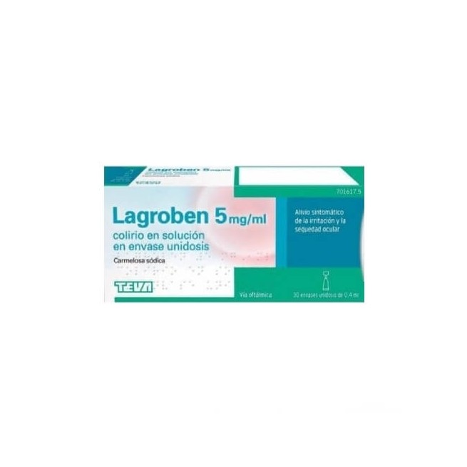 Lagroben 5Mg/Ml Colirio En Solución En Envase Unidosis, 30 Envases de 0,4Ml