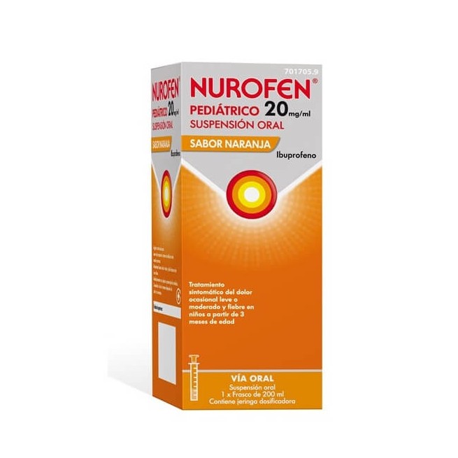 Nurofen Pediatrico 20 Mg/Ml Suspension Oral Sabor Naranja - (200 ml)