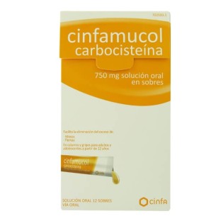 Cinfamucol Carbocisteina 750 Mg Solución Oral - (12Sobres)