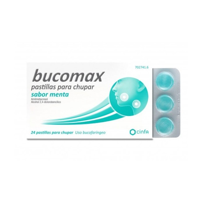 BUCOMAX 24 PASTILLAS PARA CHUPAR MENTA