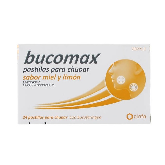 Bucomax 24 Pastillas Para Chupar Miel y Limon