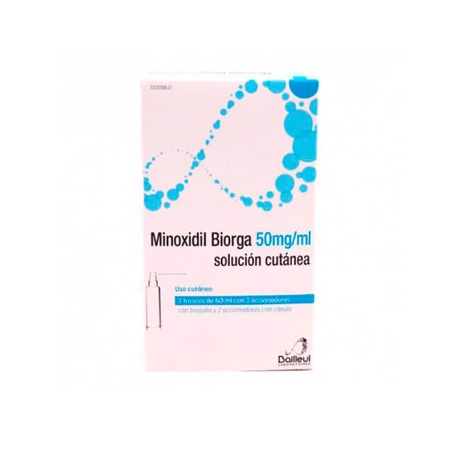 Minoxidil Biorga 50 Mg/Ml Solucion Cutanea 3 Frascos 60 ml