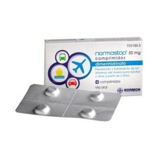 NORMOSTOP 50 MG 4 COMPRIMIDOS RECUBIERTOS (AL/AL)