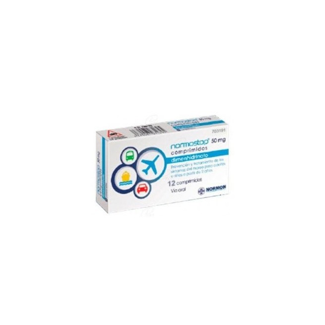 NORMOSTOP 50 MG 12 COMPRIMIDOS RECUBIERTOS (AL/AL)