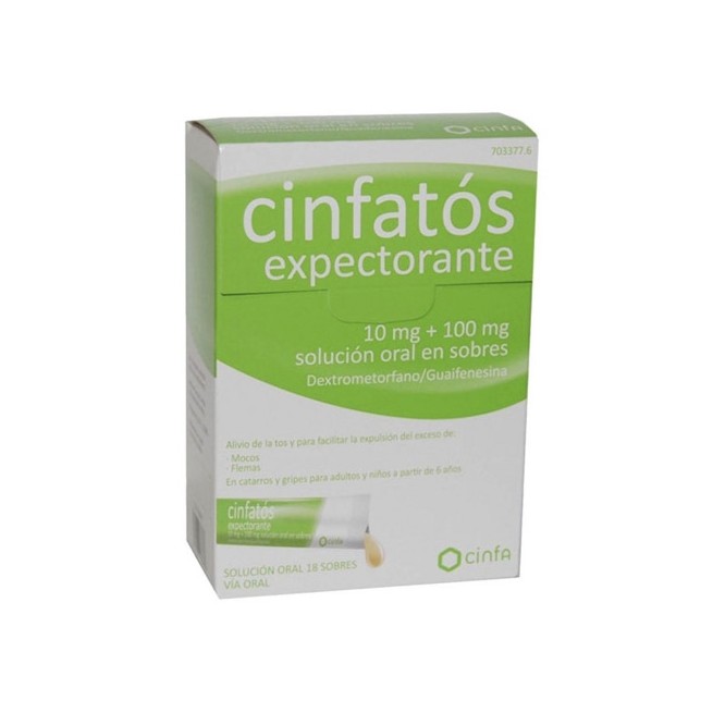 Cinfatos Expectorante 10/100 Mg 18 Sobres Solucion Oral