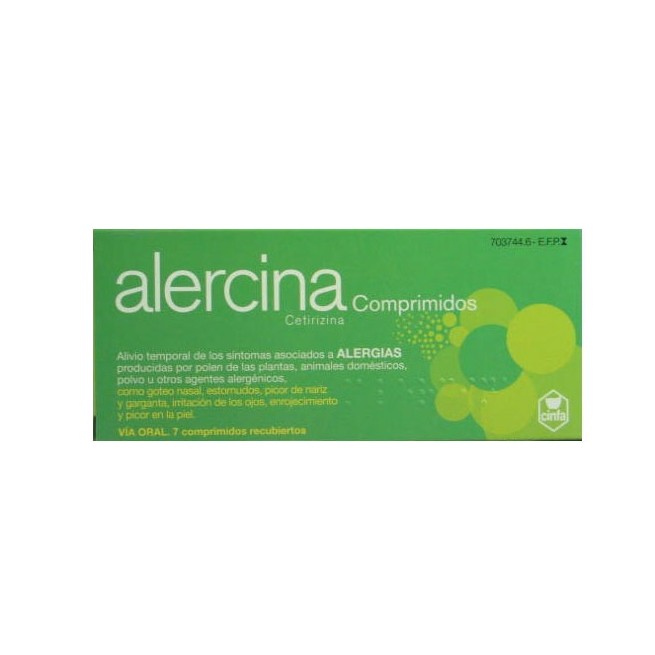 ALERCINA 10 MG 7 COMPRIMIDOS RECUBIERTOS