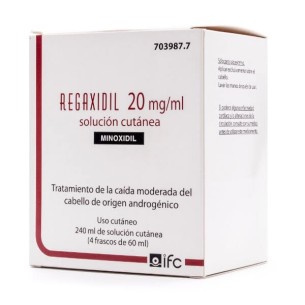 REGAXIDIL 20MG/ML SOLUCIÓN CUTÁNEA, 240ML (4 FRASCOS DE 60ML)