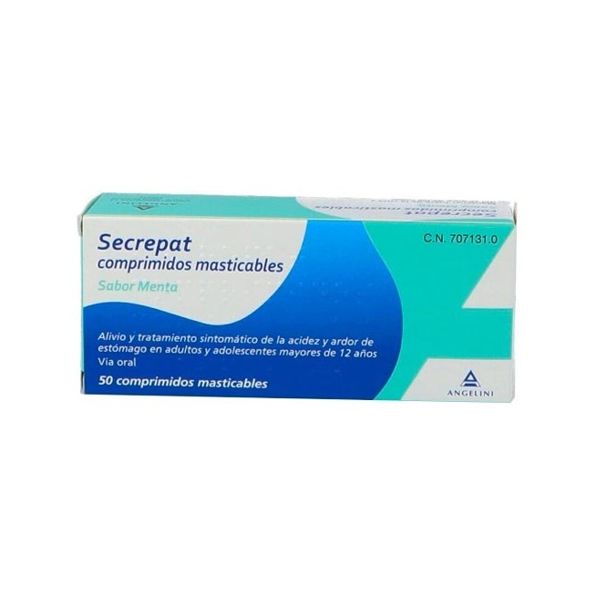 Secrepat, 50 Comprimidos Masticables Sabor Menta