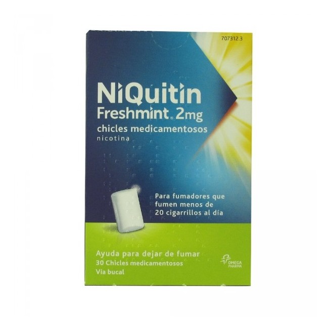 Niquitin Freshmint 2 Mg,  30 Chicles Medicamentosos - (Blister Al/Pvc/Pvdc)