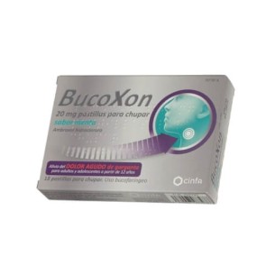 BUCOXON 20 MG, 18 PASTILLAS PARA CHUPAR SABOR MENTA