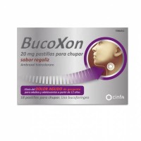BUCOXON 20 MG, 18 PASTILLAS PARA CHUPAR SABOR REGALIZ