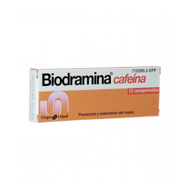 BIODRAMINA CAFEINA 12 COMPRIMIDOS