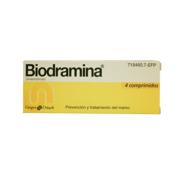 BIODRAMINA 50 MG 4 COMPRIMIDOS