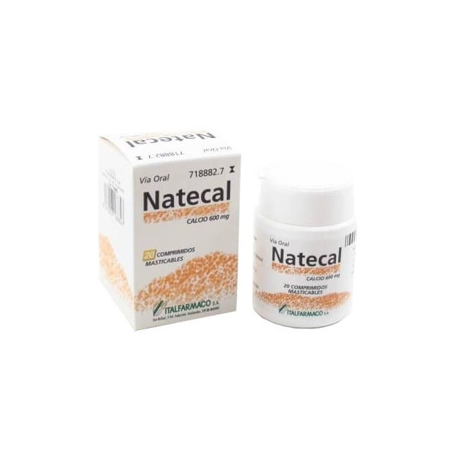 NATECAL 600MG, 20 COMPRIMIDOS MASTICABLES