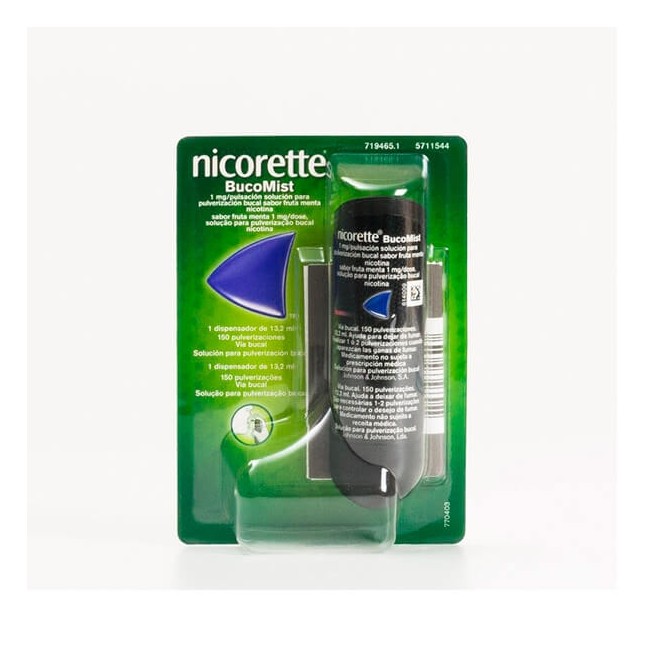 Nicorette Bucomist 1 Mg/Pulsacion Solucion Para Pulverizacion Bucal Sabor Fruta Menta, 13,2Ml