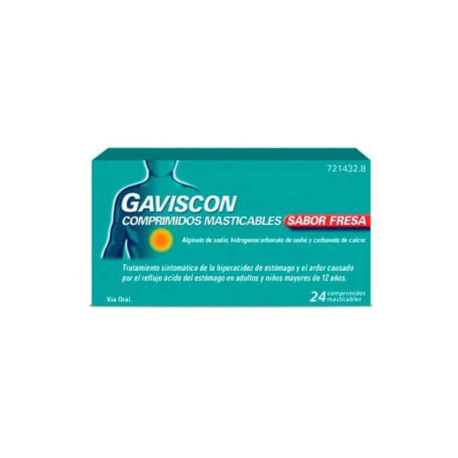 Gaviscon Comprimidos Masticables Sabor Fresa, 24 Comprimidos