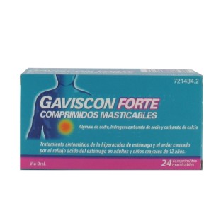 Gaviscon Forte, 24 Comprimidos Masticables
