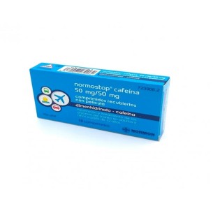 NORMOSTOP CAFEINA 50MG/50MG, 12 COMPRIMIDOS RECUBIERTOS CON PELÍCULA (BLISTER AL/PA-AL-PVC)
