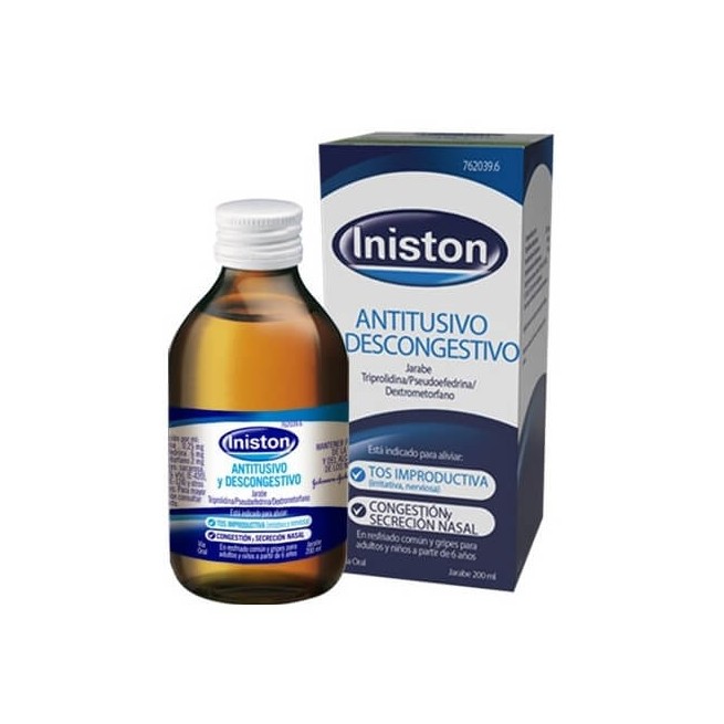 Iniston Antitusivo y Descongestivo Jarabe, 1 Frasco de 200 ml