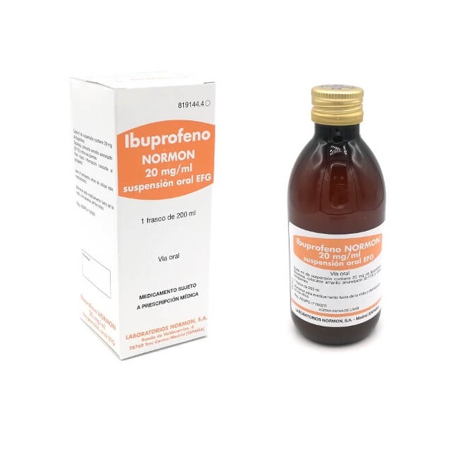 Ibuprofeno Normon 20Mg/Ml Suspension Oral Efg , 1 Frasco de 200 ml