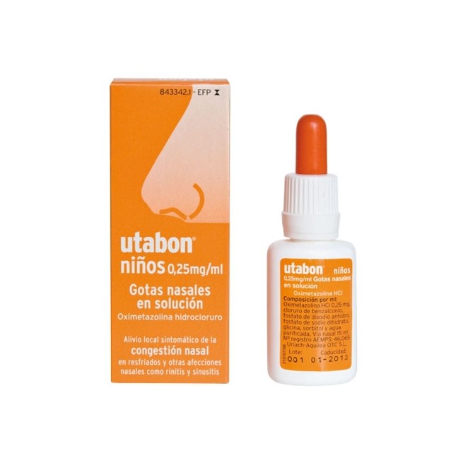 Utabon Niños 0.25 Mg/Ml Gotas Nasales 1 Frasco S