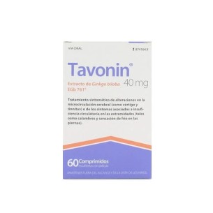 Tavonin 40Mg, 60 Comprimidos Recubiertos con Película