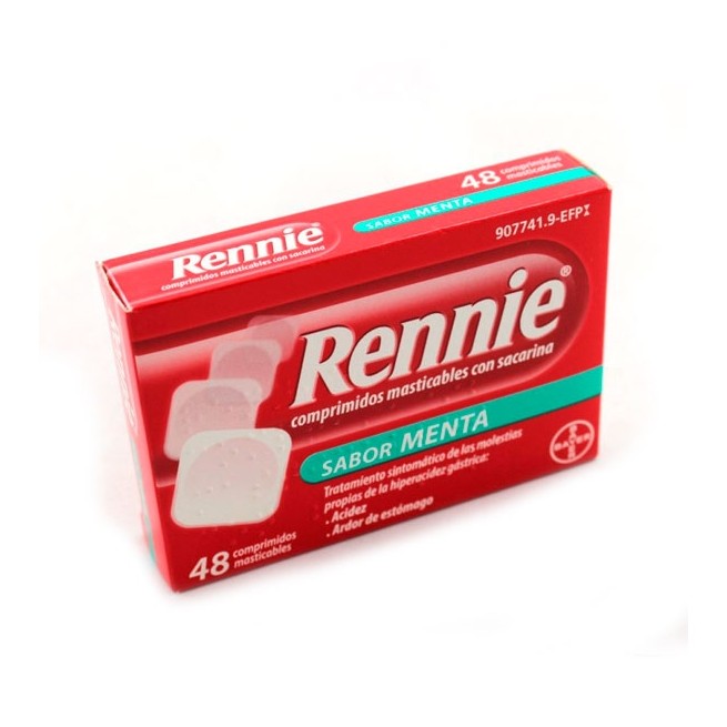 Rennie 48 Comprimidos Masticables C/ Sacarina