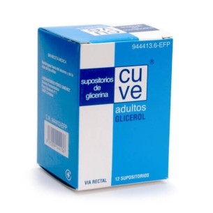 Supositorios de Glicerina Cuve Adultos, 12Supositorios