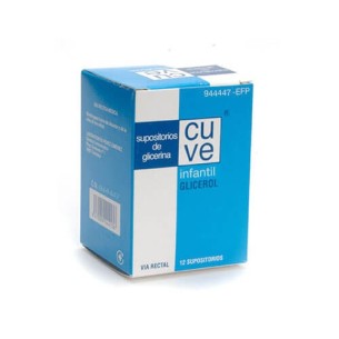 Supositorios de Glicerina Cuve Niños, 12Supositorios