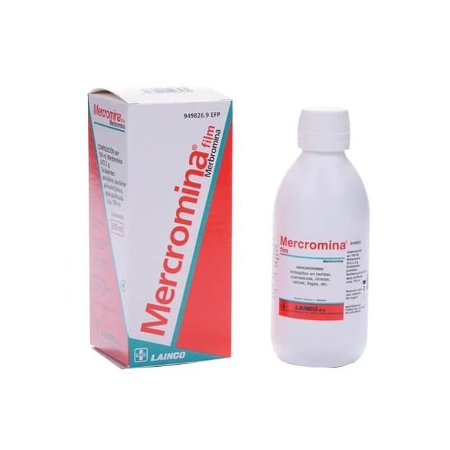 Mercromina Film, 1 Frasco de 250 ml