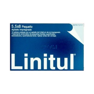 LINITUL, 10 APÓSITOS IMPREGNADO DE 5,5X8CM