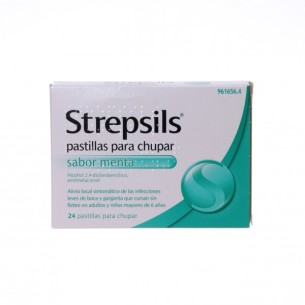 Strepsils 24 Pastillas Para Chupar Menta
