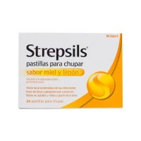 Strepsils 24 Pastillas Para Chupar Miel-Limon