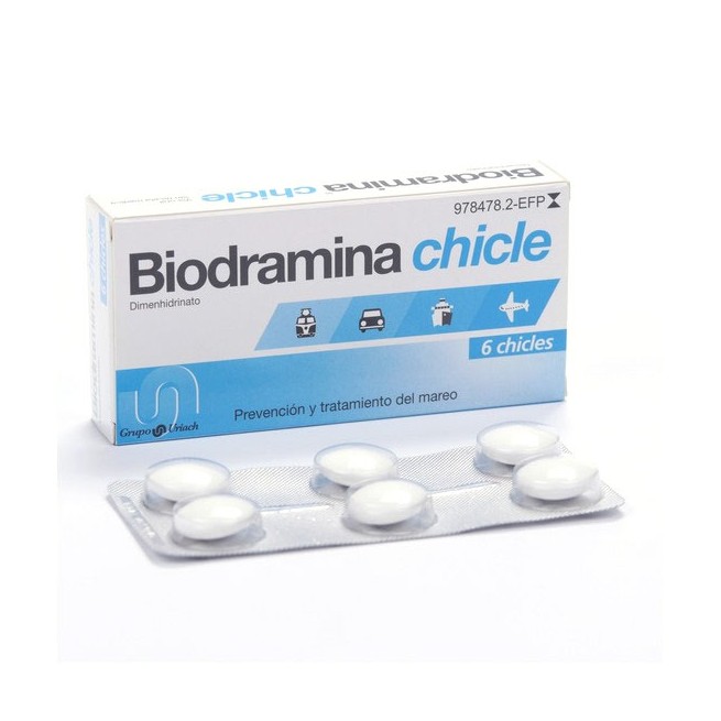 BIODRAMINA 20 MG 6 CHICLES