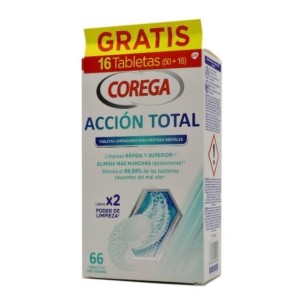 COMPRAR COREGA ACCION TOTAL PROTESIS DENTALES 66 TABLETAS LIMPIADORAS