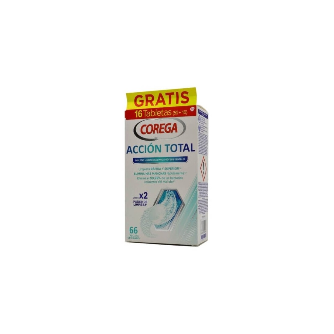 Comprar Corega Acción Total Protesis Dentales 66 Tabletas Limpiadoras ...