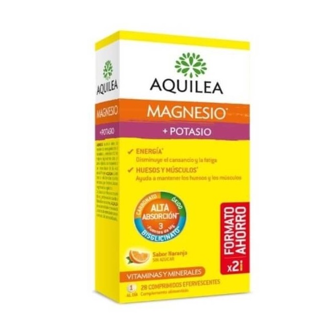 COMPRAR AQUILEA MAGNESIO + POTASIO 28 COMPRIMIDOS EFERVESCENTES