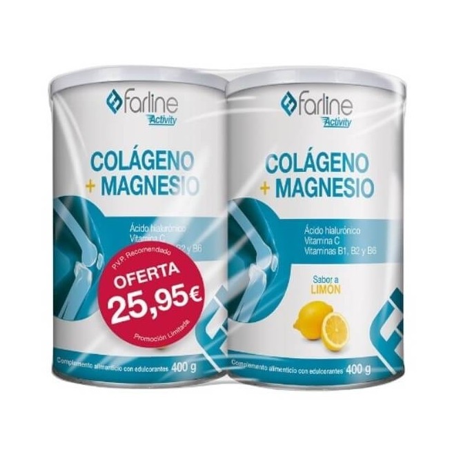 COMPRAR FARLINE ACTIVITY DUPLO COLAGENO MAGNESIO SABOR LIMON 2 X 400 G