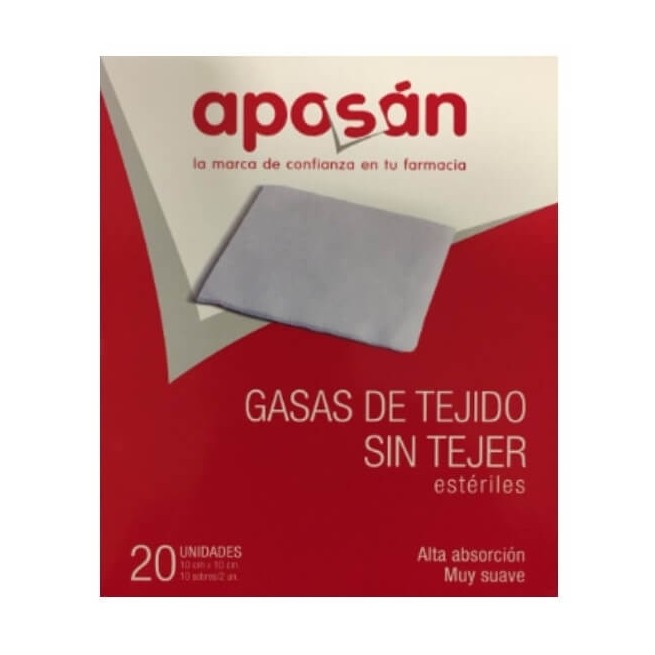 COMPRAR APOSAN GASAS DE TEJIDO SIN TEJER ESTERILES 10 CM X 10 CM 20 UDS