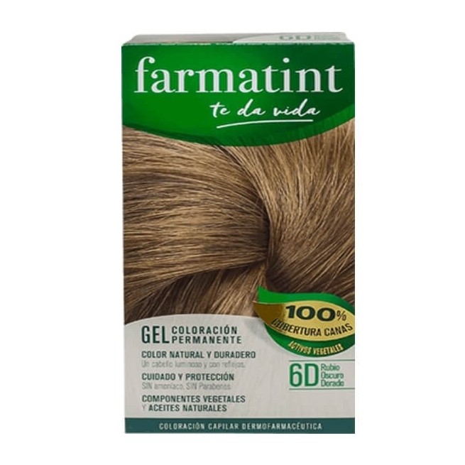 COMPRAR FARMATINT GEL COLORACION PERMANENTE 6D RUBIO OSCURO DORADO 135 ML