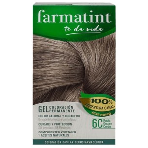 COMPRAR FARMATINT GEL COLORACION PERMANENTE 6C RUBIO OSCURO CENIZA 135 ML
