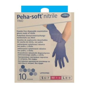 COMPRAR PEHA-SOFT GUANTES DE NITRILO FINO TALLA M 10 UDS