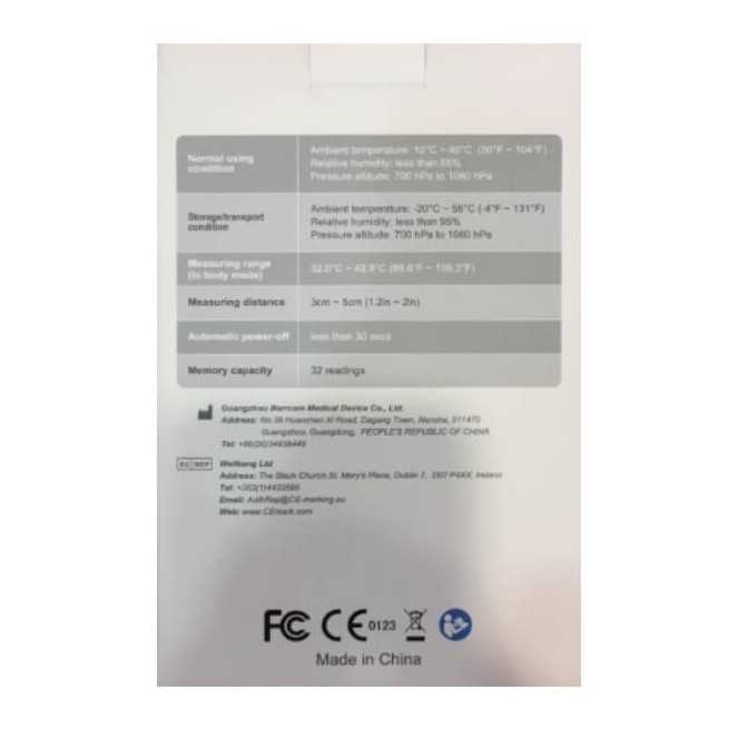 COMPRAR BERRCOM JXB-178 TERMOMETRO DIGITAL INFRARROJOS SIN CONTACTO