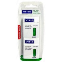 COMPRAR VITIS DUPLO CINTA DENTAL CON CERA, FLUOR Y MENTA 2 X 50 M