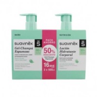 COMPRAR SUAVINEX PACK GEL CHAMPU ESPUMOSO 500 ML + LOCION HIDRATANTE CORPORAL 500 ML